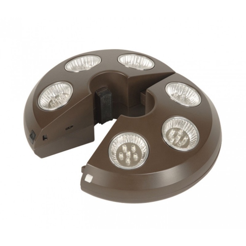 Blue Wave Rechargeable 6 Light Bronze Umbrella Light (NU5515)