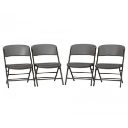 Lifetime 4-Pack Padded Commercial Folding Chairs - Putty (480426)