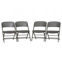 Lifetime 4-Pack Padded Commercial Folding Chairs - Putty (480426)