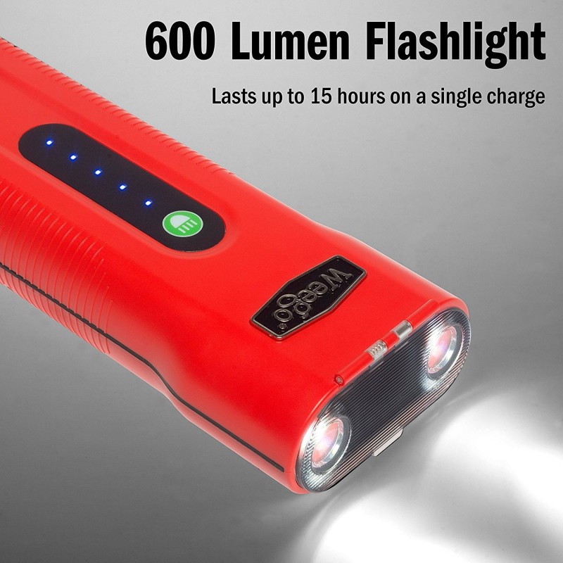 Weego Car Jump Starter Charger w/ USB Charger & Flashlight (N66)