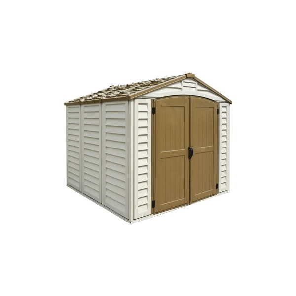 duramax 8x8 duraplus vinyl shed kit w/ foundation 30114