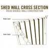 Lifetime 11x23.5 Outdoor Storage Shed Kit (6415/40125)