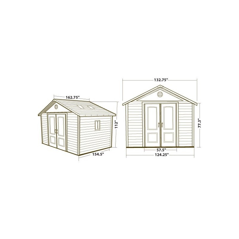 Lifetime 11x23.5 Outdoor Storage Shed Kit (6415/40125)