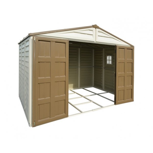 DuraMax 10x10 Woodbridge Plus Vinyl Shed Kit w/ Foundation 