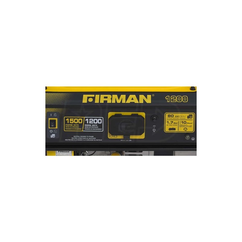 Firman Gas Powered 1200/1500 Watt Extended Run Time Portable Generator (P01201)