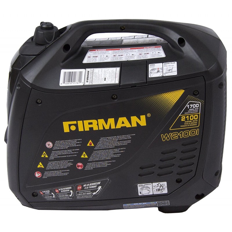 Firman Power Equipment Gas Powered 1700/2100 Watts Extended Run Time Portable Generator (W01781)