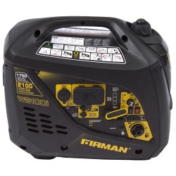 Firman Power Equipment Gas Powered 1700/2100 Watts Extended Run Time Portable Generator (W01781)