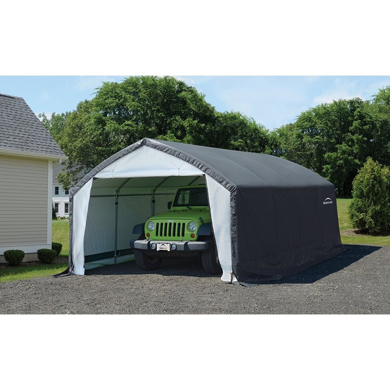 Shelter Logic 12x20x9 Accela Frame HD Shelter Canopy Kit - Gray/White (70922)
