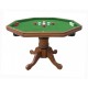 Antique Dark Oak Kingston 3-In-1 Poker Table with 4 Chairs (NG2351)