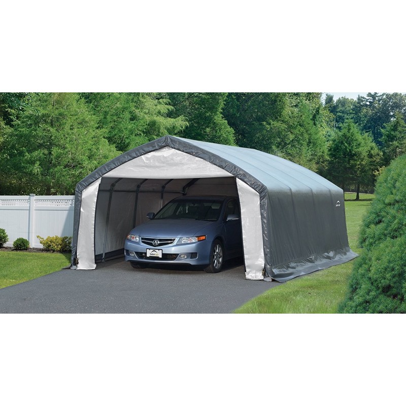 Shelter Logic 12x20x9 Accela Frame HD Shelter Canopy Kit - Gray/White (70922)