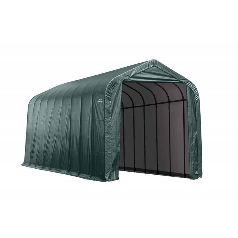 Shelter Logic 16x40x16 Shelter Coat Peak Style Portable RV Garage Kit - Green (95844)