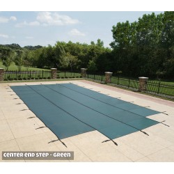 Blue Wave 16x32 20-Year Super Mesh In-Ground Pool Safety Cover w/ Right Step - Green (WS716G)
