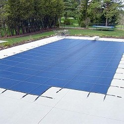 Blue Wave 15x30 20-Year Super Mesh In-Ground Pool Safety Cover w/ Center End Step - Blue (WS712BU)