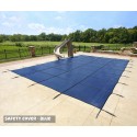 24 20-Year Super Mesh In-Ground Pool Safety Cover w/ Right Step - Blue (WS7011B)