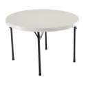 Lifetime 46 in. Commercial Round Plastic Folding Table (Almond) 22968