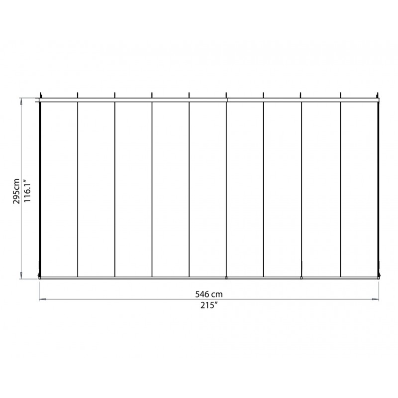 Palram 10x18 San Remo Patio Enclosure Kit w/ Screen Doors  - White  (HG9067)