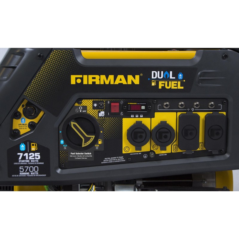 Firman Hybrid Series 5670/7100 Watt Duel Fuel Generator with Electric Start (H05751)