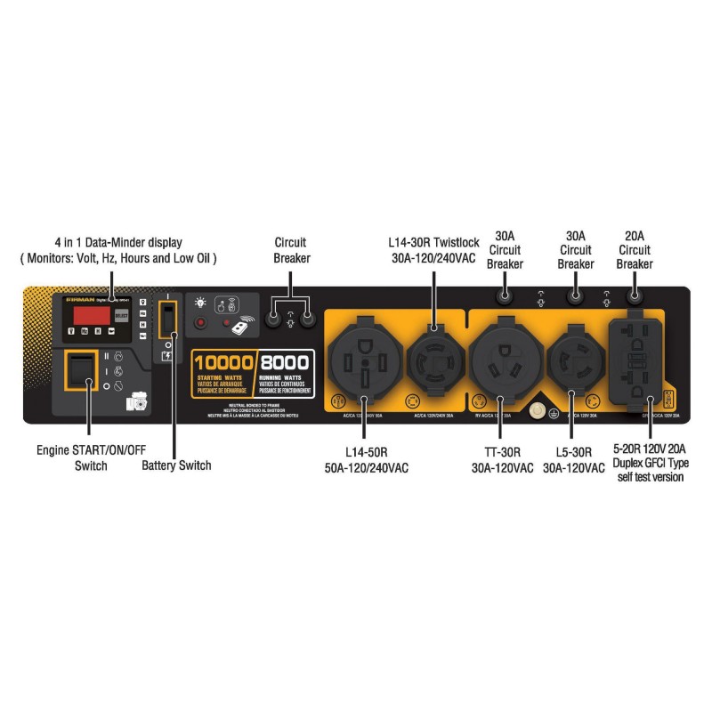 Firman Gas Powered 8000/10000 Remote Start Portable Generator (P08003)