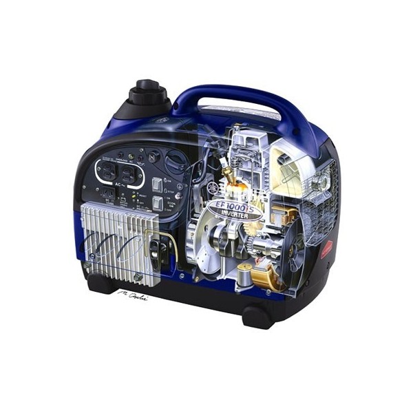 Yamaha 1000 Watt 120V 8.3 AMP Portable Inverter Generator with Noise