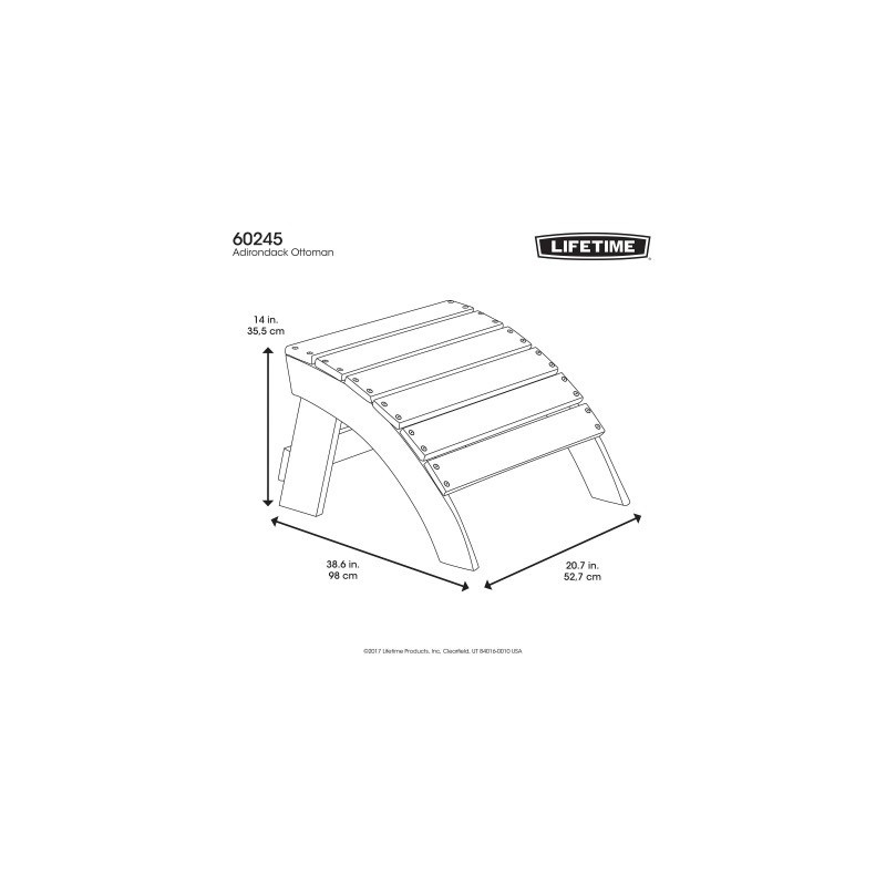 Lifetime Adirondack Ottoman (60245)