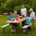 Lifetime 10 Pack - 6 ft. Plastic Folding Picnic Table (82119)