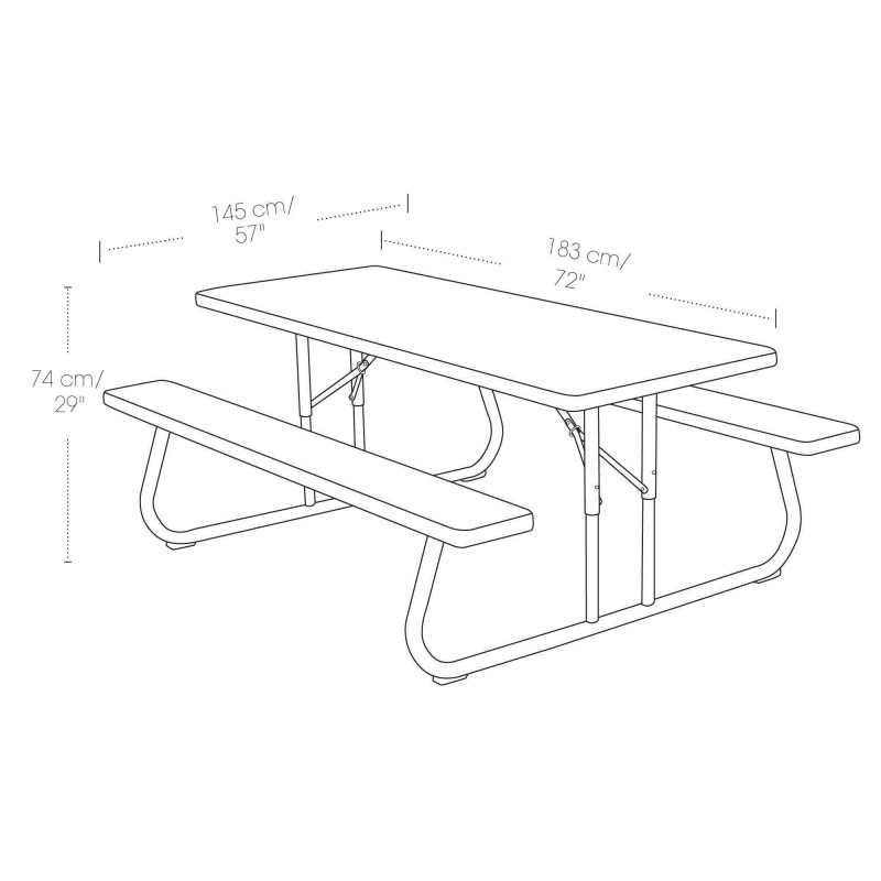 Lifetime 10 Pack - 6 ft. Plastic Folding Picnic Table (82119)