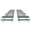 Lifetime 10 Pack - 6 ft. Plastic Folding Picnic Tables - Hunter Green (82123)