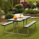 Lifetime 10 Pack - 6 ft. Plastic Folding Picnic Tables - Hunter Green (82123)