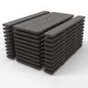 Lifetime 10 Pack - 6 ft. Plastic Folding Picnic Tables - Brown (860112)