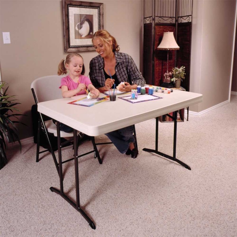 Lifetime 4ft. Commercial Plastic Folding Table - Almond (80568)