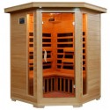 Sante Fe - Hemlock 3 Person FAR Infrared Sauna With Carbon Heaters - Corner Unit (SA2412DX)