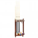 Blue Wave Regent Corner Floor Cue Rack - Mahogany (NG2569M)