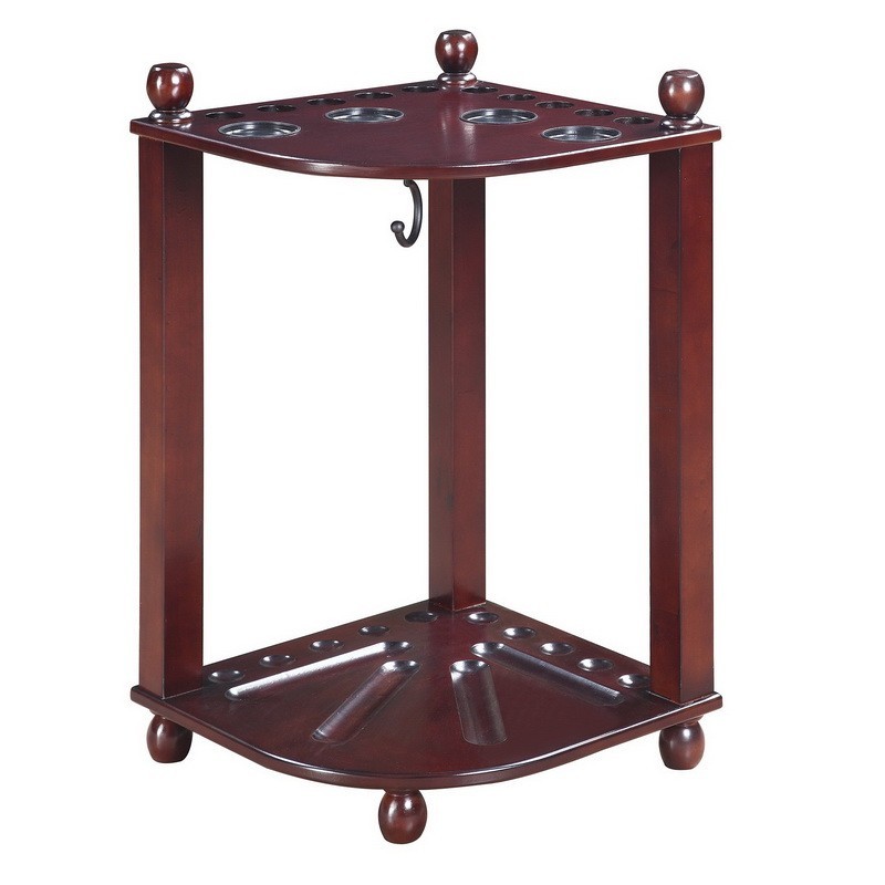 Hathaway Regent Corner Floor Cue Rack - Walnut (BG2569W)