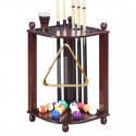 Blue Wave Regent Corner Floor Cue Rack - Walnut (NG2569W)