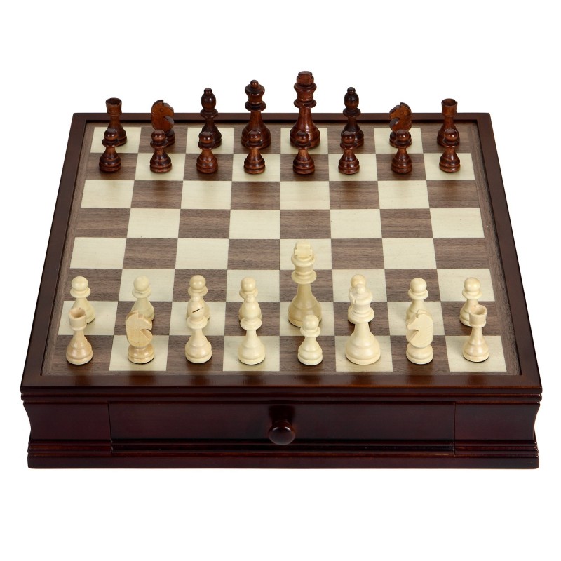 Blue Wave Prodigy Wood Chess & Checkers Set (NG2110)