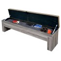 Blue Wave Driftwood 7-ft Air Hockey Table Combo Set w/Benches (NG1137H)