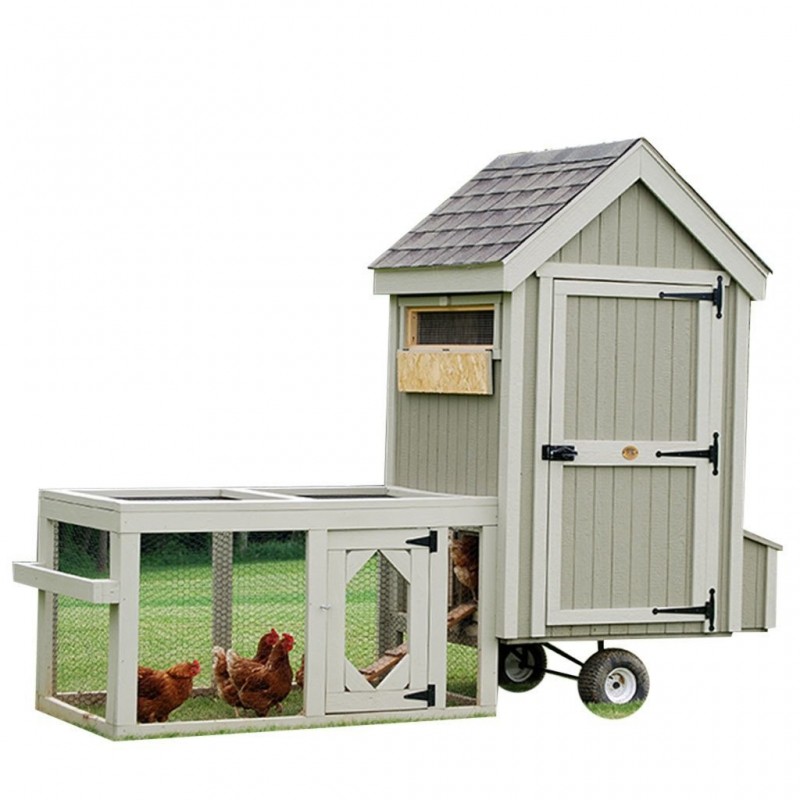 Little Cottage Company Colonial Gable Coop 4x4 Panelized Kit  (4X4 CGRC-WPNK)