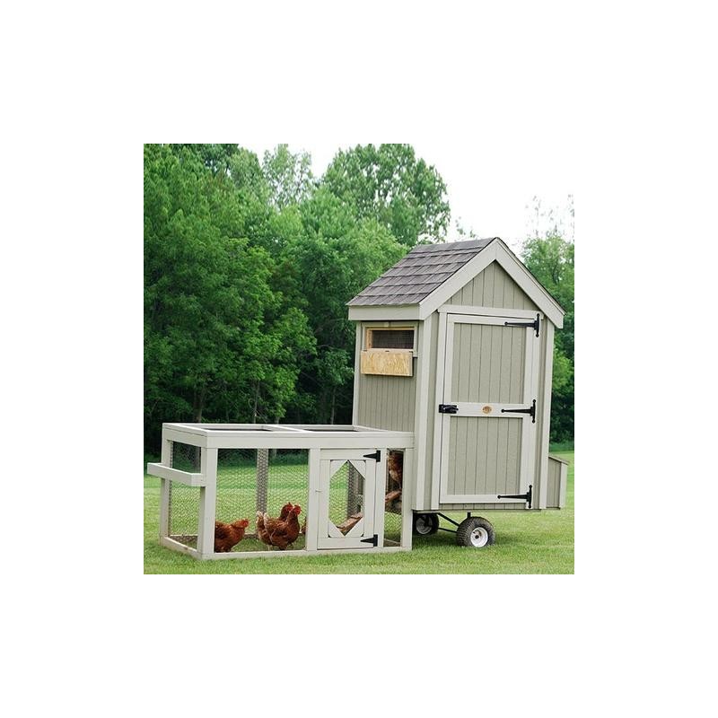 Little Cottage Company Colonial Gable Coop 4x4 Panelized Kit  (4X4 CGRC-WPNK)