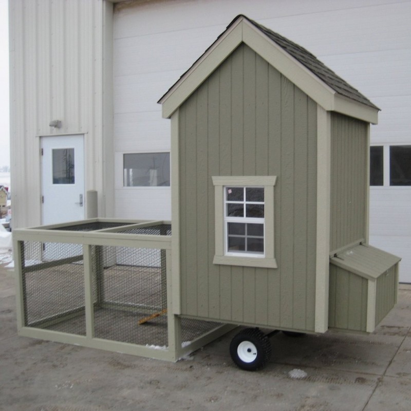 Little Cottage Company Colonial Gable Coop 4x4 Panelized Kit  (4X4 CGRC-WPNK)