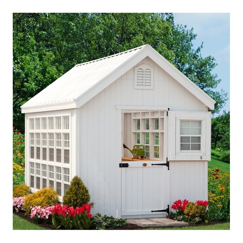 Little Cottage Company Colonial Gable Greenhouse Panelized kit 10x14 (10X14 LCG-WPNK)