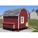 Little Cottage Co Gambrel Barn Coop 6x8 Panelized Wood Chicken Coop (6x8 GBCC-PNK)