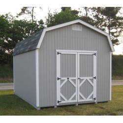 Little Cottage Company Classic Gambrel Barn 8' x 14' Storage Shed Kit with 6' Side Walls (8X14 CWGB-6-WPNK)
