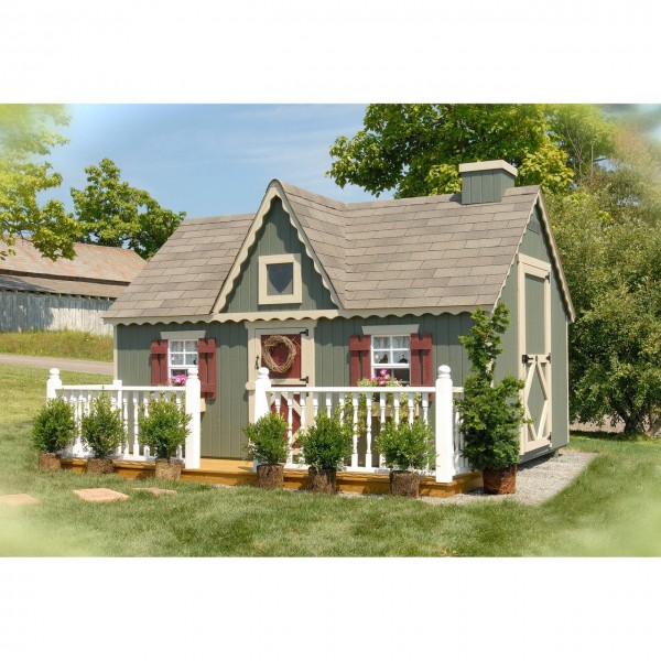 Little Cottage Company Victorian 10' x 12' Playhouse Kit (10X12 VPWPNK)