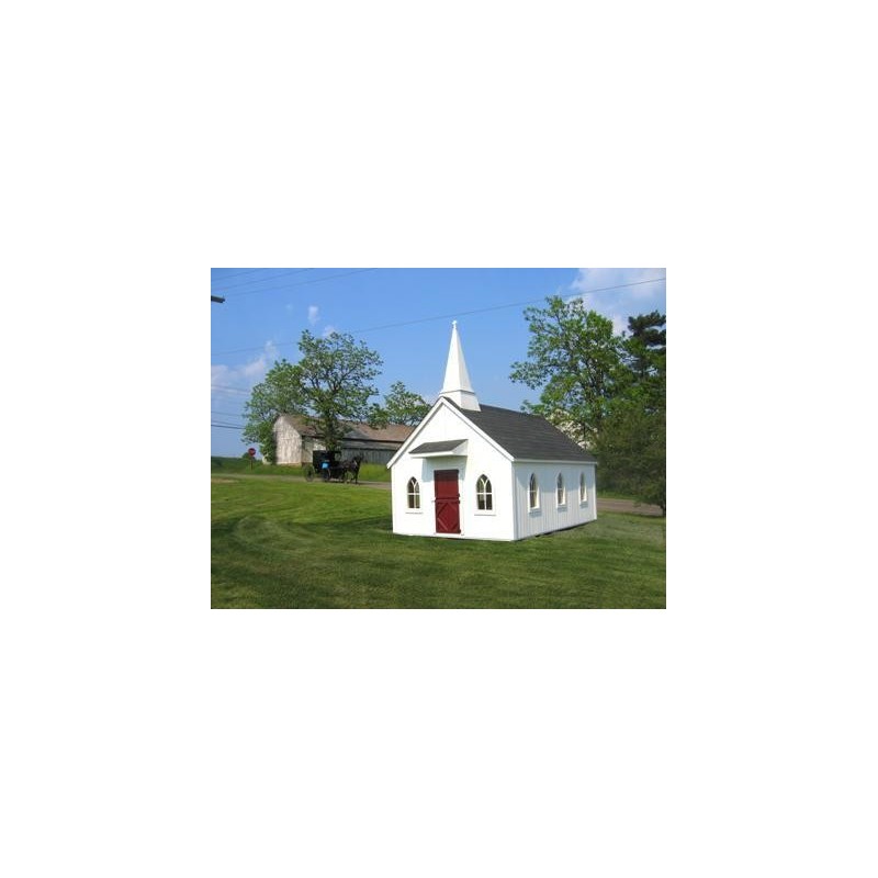 Little Cottage Company Chapel 8' x 8' Playhouse Kit (8x8 LCC-WPNK)