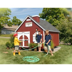 Little Cottage Company Firehouse 8' x 12' Playhouse Kit (8x12 FHP-WPNK)