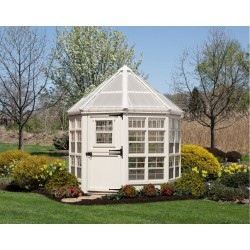Little Cottage Company Octagon 8x8 Greenhouse with Floor Kit (8x8 LCOG-WPNK)