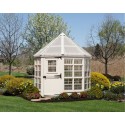 Little Cottage Co Octagon 8x8 Greenhouse with Floor Kit (8x8-LCOG-PNK)