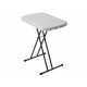 Lifetime Adjustable Height Personal Folding Table (White Granite) 80251