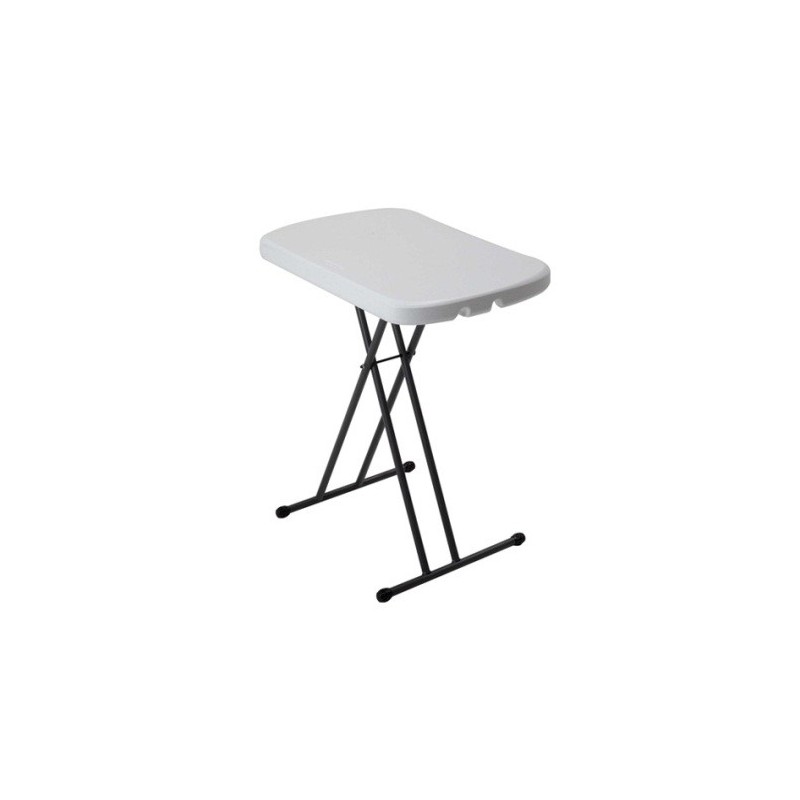 Lifetime Adjustable Height Personal Folding Table (White Granite) 80251