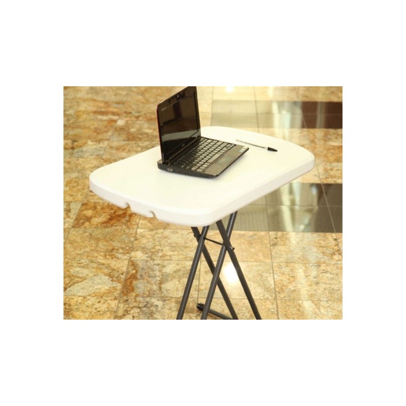 Lifetime Adjustable Height Personal Folding Table (White Granite) 80251